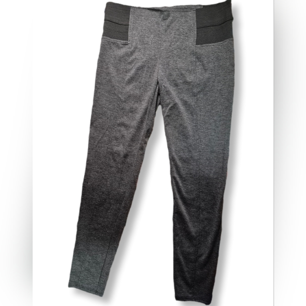 Joe Benbasset Women's Charcoal Gray & Black Fitted Stretch Legging Pants Sz. L